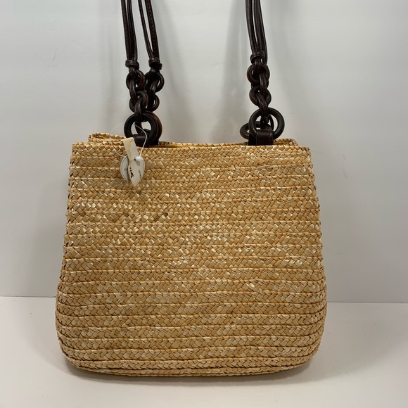 Croft & Barrow Wheat Straw Tote Small Handmade